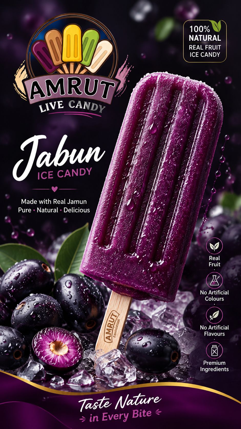 Amrut Live Candy shop counter in Seventh Parisar Gota